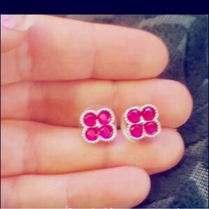 Bomb Party Good Things Are Coming lab created ruby earrings